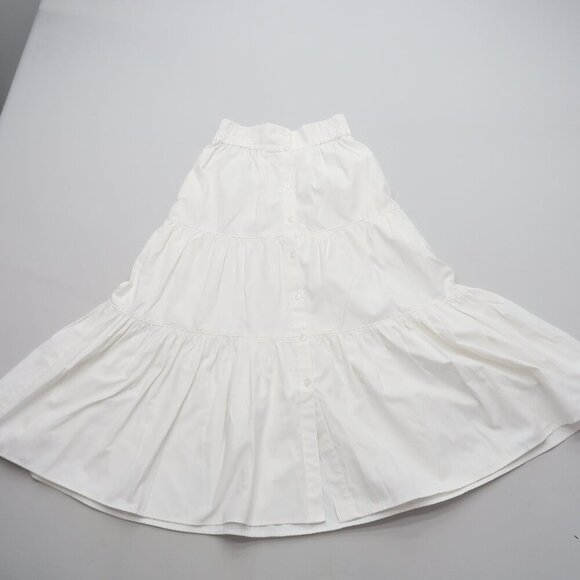 Brochu Walker Havana Tiered Boho Midi Skirt White Size XS - Picture 3 of 15